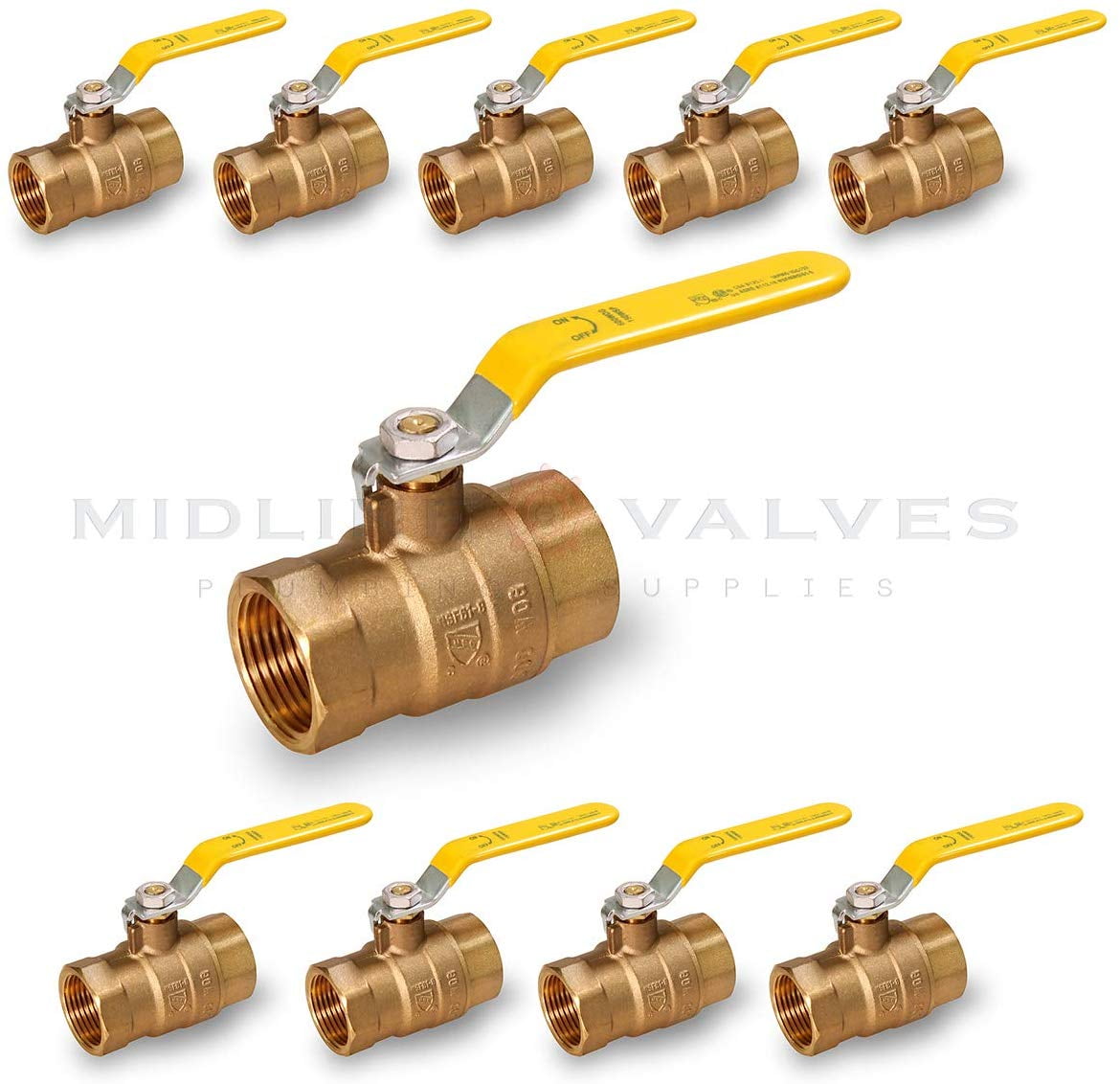 1/2 in. FIP x 1/2 in. FIP Premium Brass Full Port Ball Valve (10 Pack)