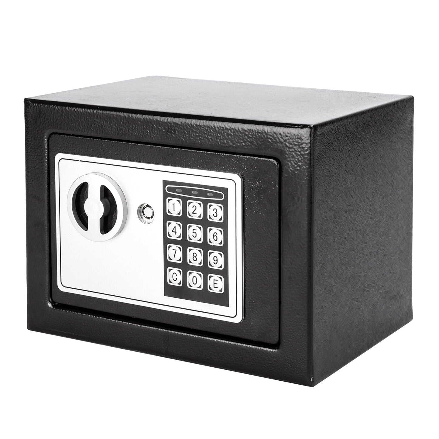 17E Mini Electronic Password Safe Box 0.22 Cu Ft Steel Security Safe with Emergency Keys for Home Hotel Cash Jewelry Documents Storage