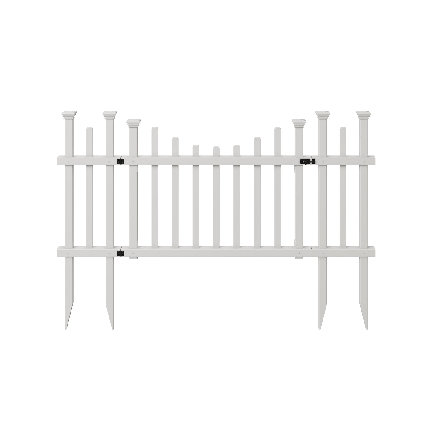 Zippity Outdoor Products Washington Kit de Compuerta de Vinilo sin Excavación con Alas para Cerca (30in H x 60 1/2in W)