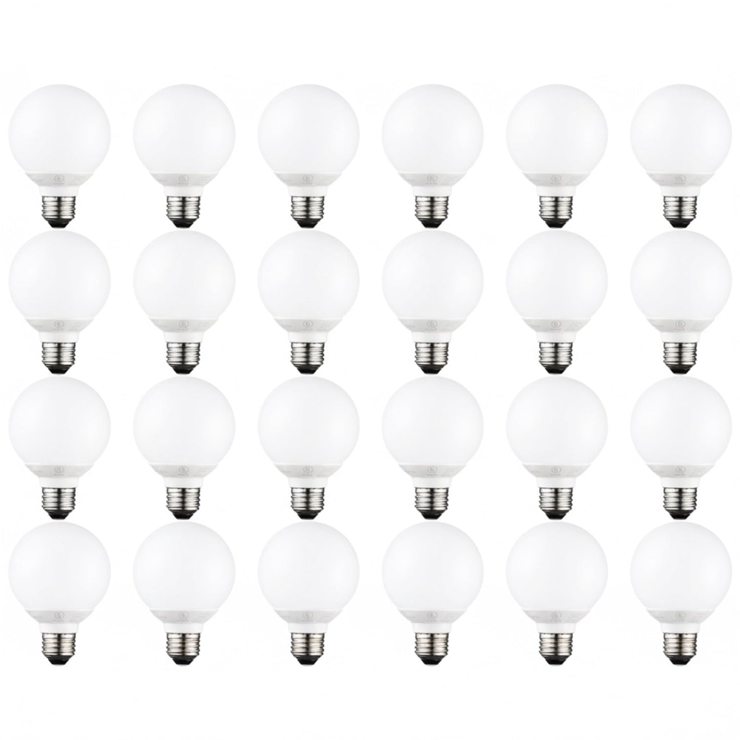 24 Pack Vanity Globe Light Bulbs G25 LED for Bathroom Mirror Decorative, 5W, Dimmable, E26 Round Frosted Decorative Bulb, 5000K Daylight