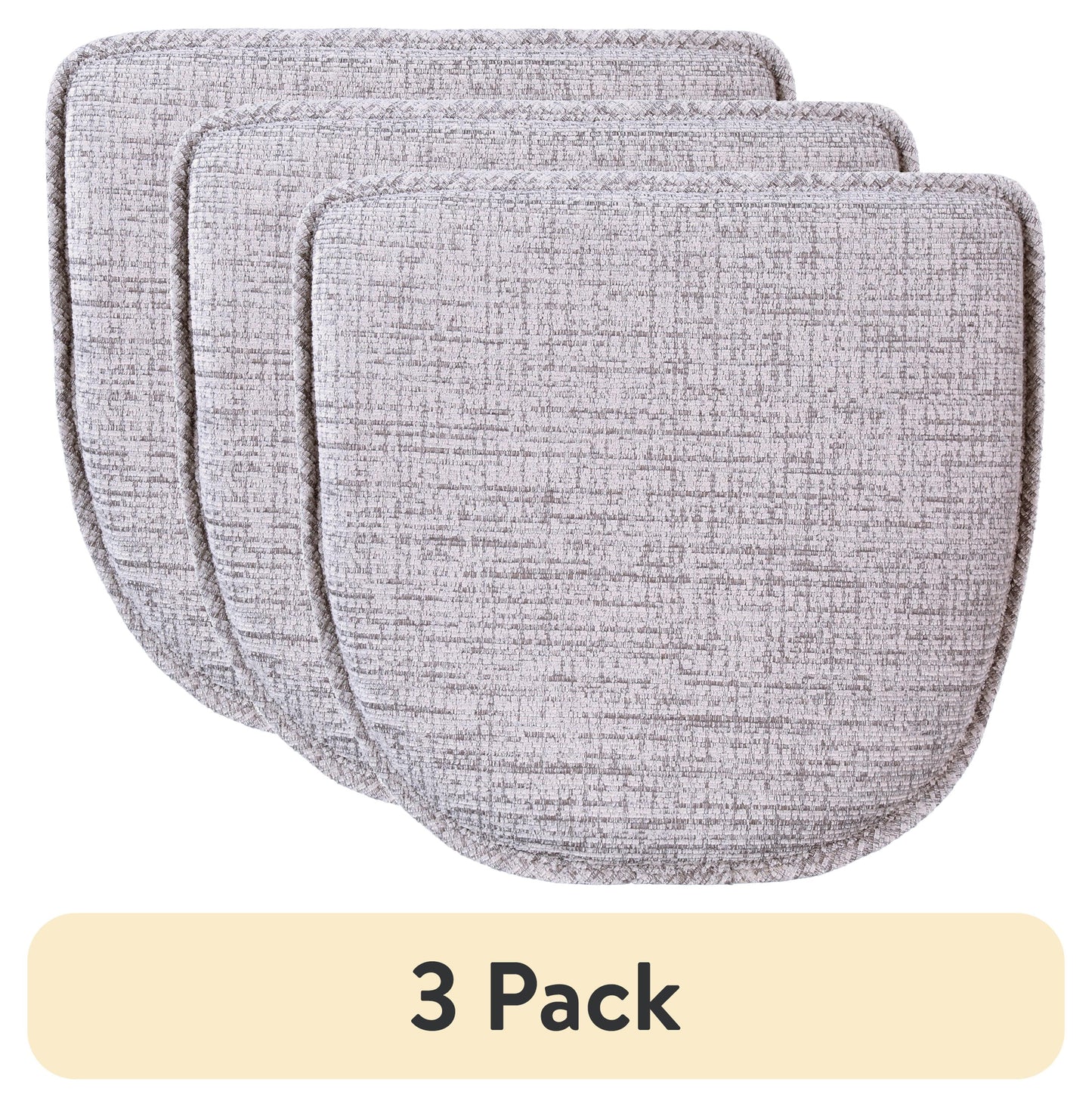 (3 pack) Gripper Non Slip 15" x 16" Kendal Nickel Chair Cushion