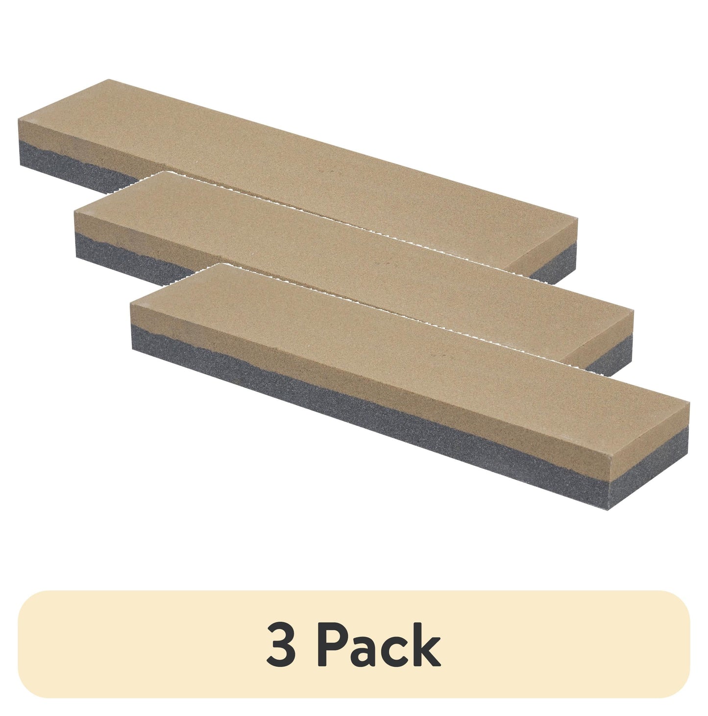 (3 pack) Smith's 50821 Piedra de Afilado de Combinación de Doble Sémola de 8†– Gris