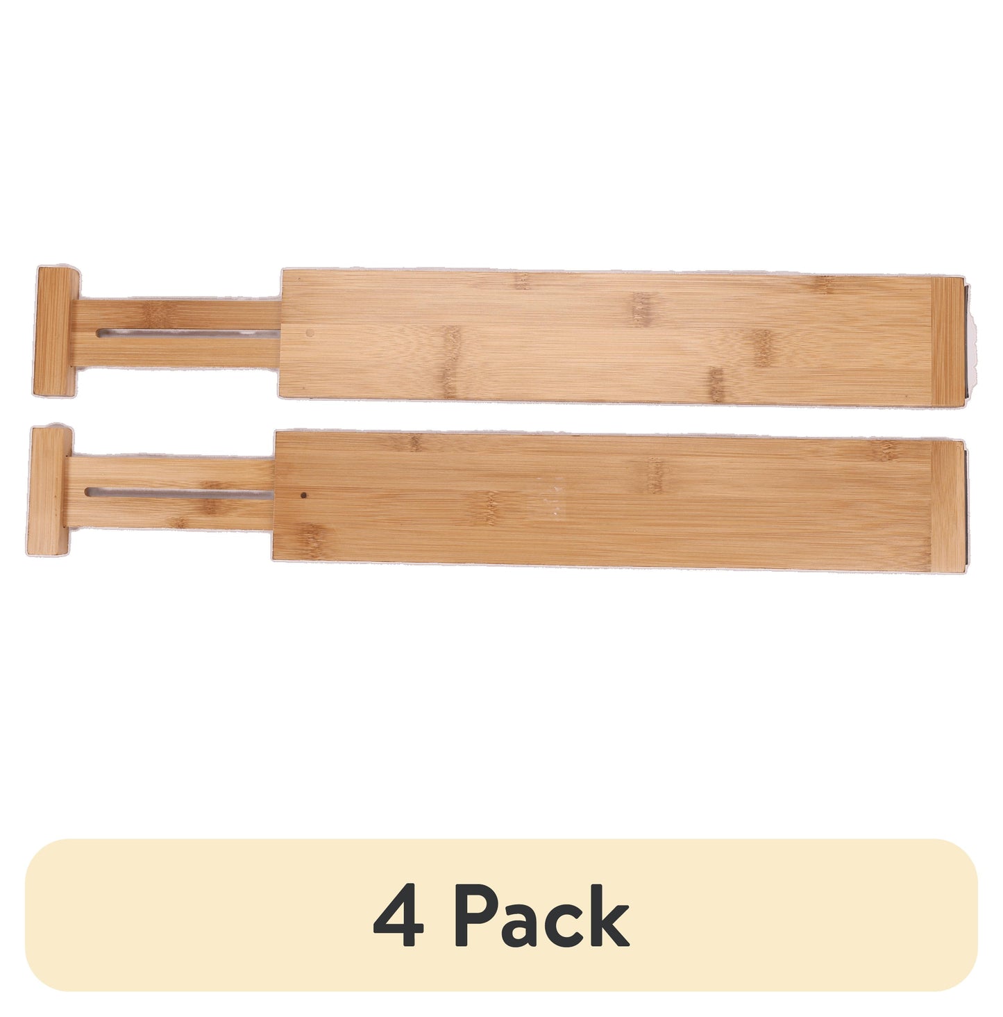 (2 pack) Better Homes & Gardens Separadores de Cajón Expandibles de Organizador de Cocina de Bambú de 2 Pzas, 17.5-22.8x0.59x3.1in