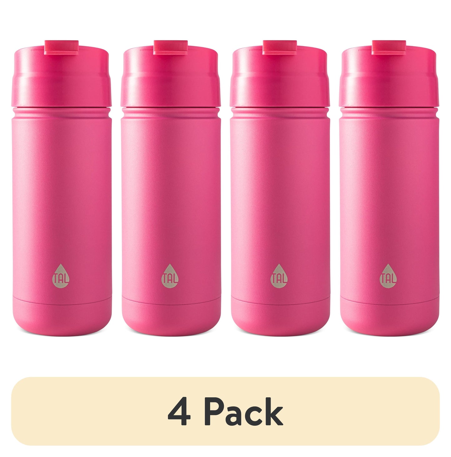 (4 pack) TAL 18oz Stainless Steel Ranger Coffee Travel Mug, Pink