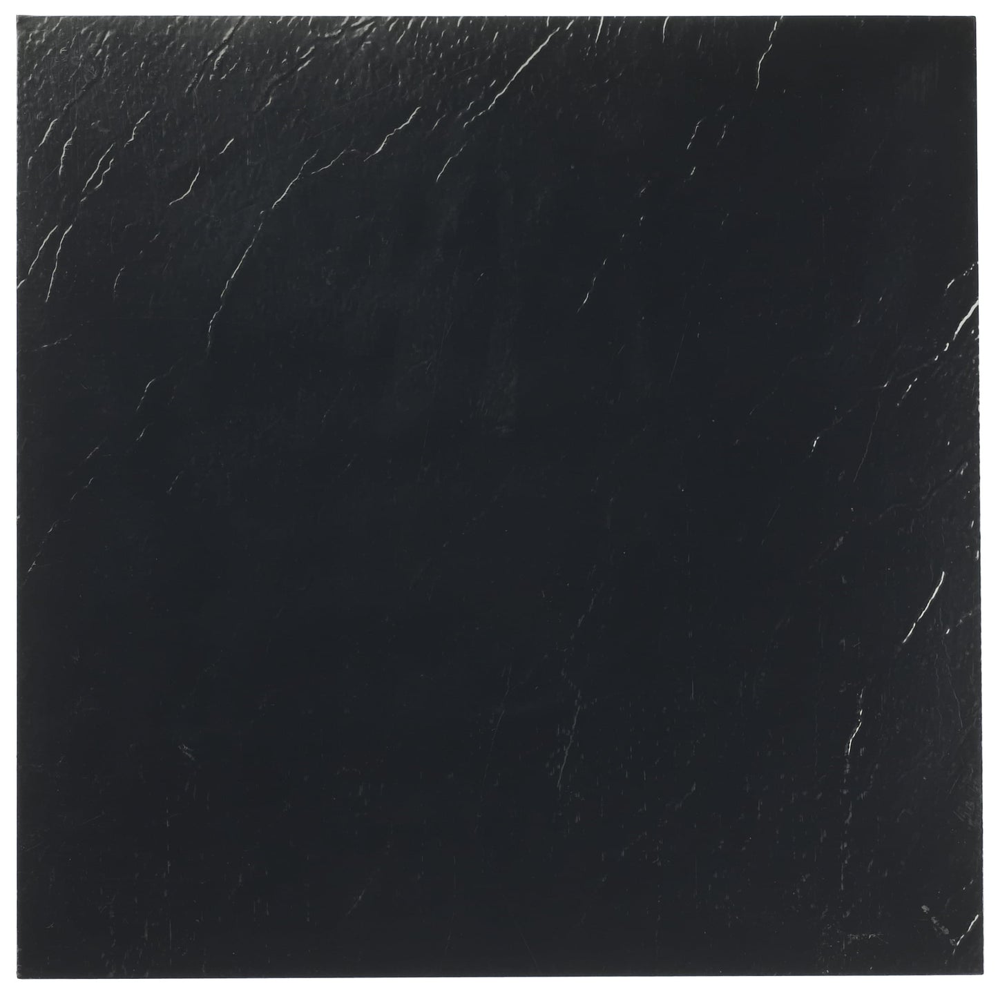 Achim Sterling 12"x12" 1.2mm Peel & Stick Vinyl Floor Tiles 20 Tiles/20 Sq. Ft. Black