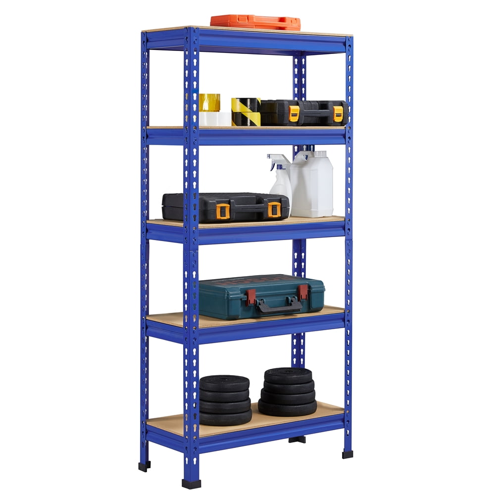 Alden Design EstanterÃa de Almacenamiento de Acero sin Tornillos y Ajustable de 5 Repisas, Azul, Soporta hasta 330 lb por Repisa