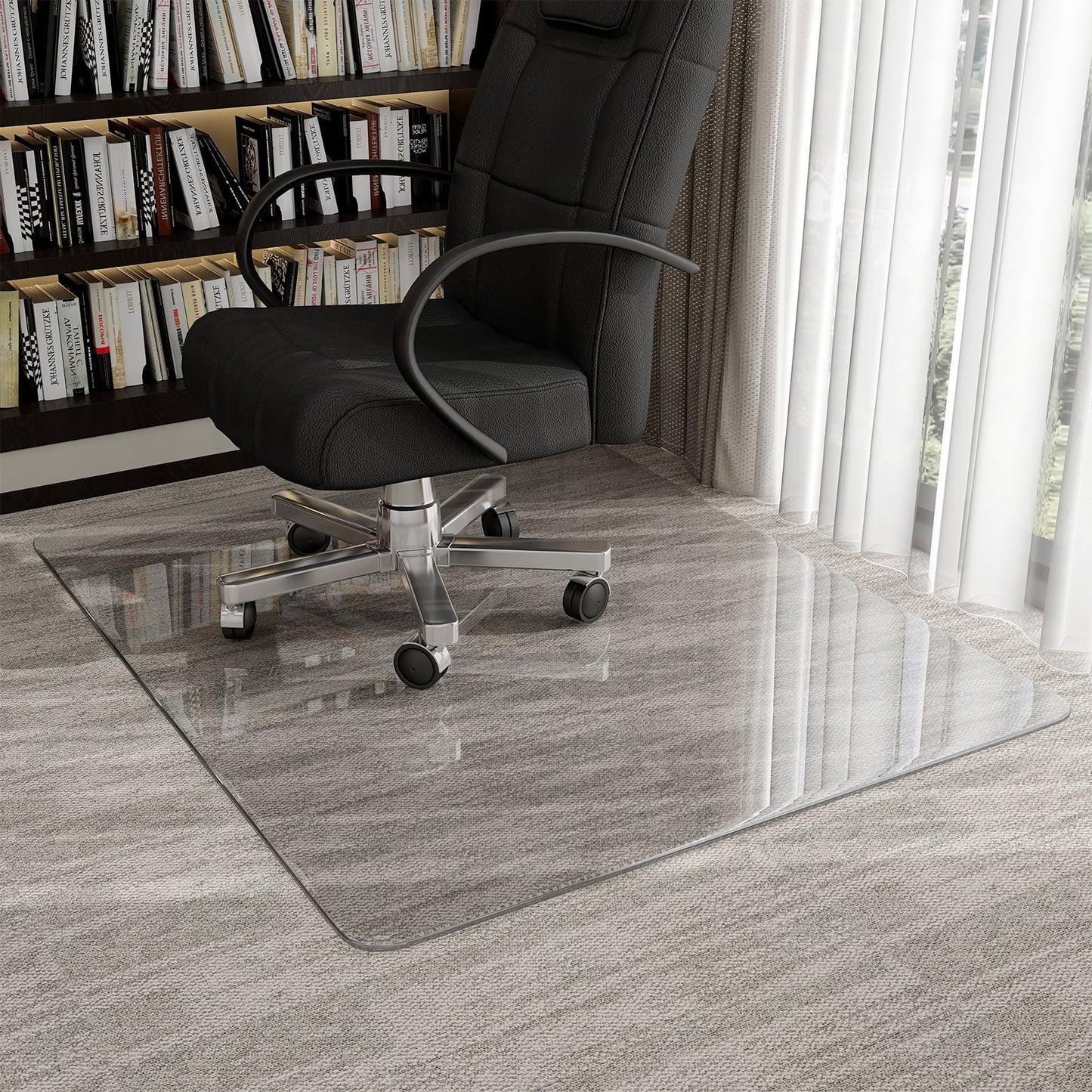 Anyrose 46"x55" Tempered Glass Office Chair Mat