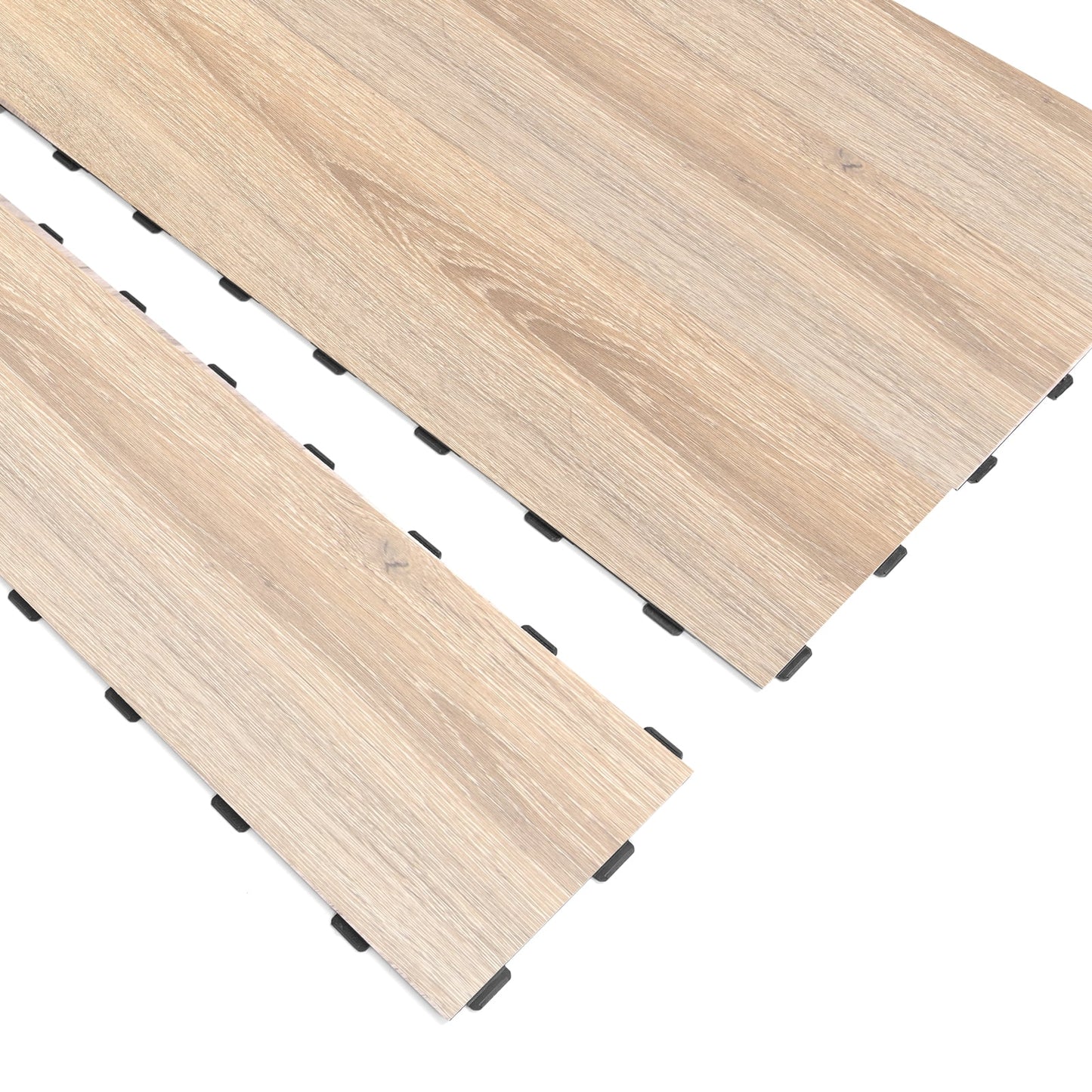 Art3d 18-Pack 36" x 6" Interlocking Luxury Vinyl Flooring Tile,Cover 27 Sq. ft-Bali Teak