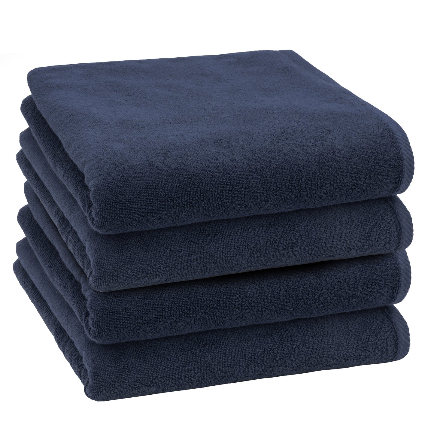 Authentic Hotel and Spa 100% Turkish Cotton Ediree Bath Towels- Set of 4 Marine
