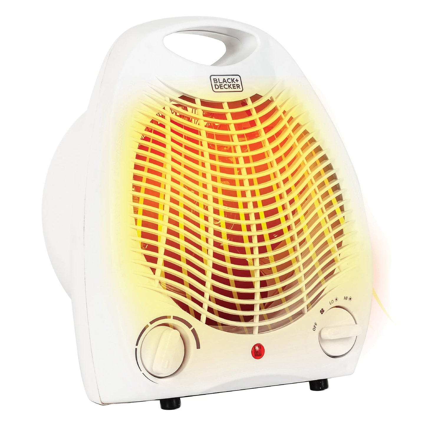 BLACK+DECKER 1,500-Watt-Max Personal Desktop Heater with Fan Setting, White, BHD101W