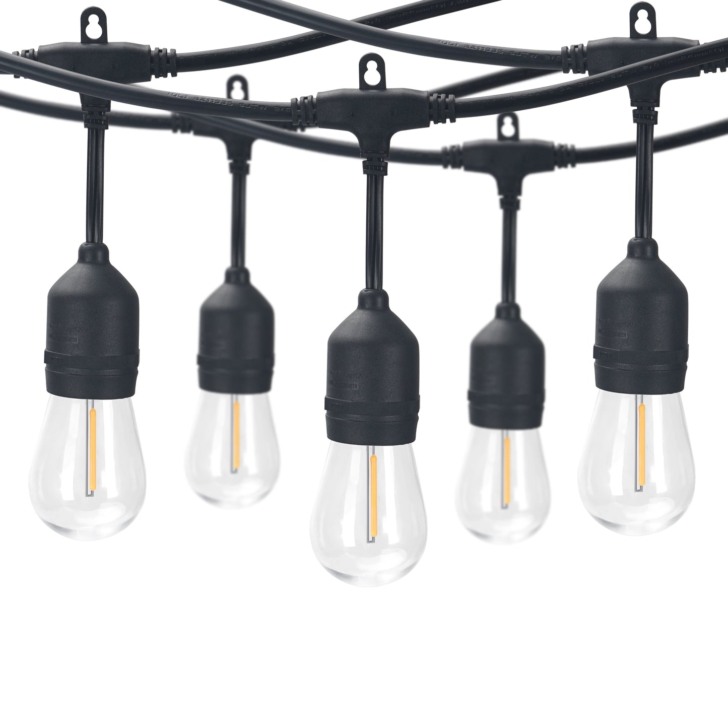 Better Homes & Gardens 48-Foot Outdoor Commercial String Lights, 24 Shatterproof LED Bulbs, Indoor/Outdoor Use