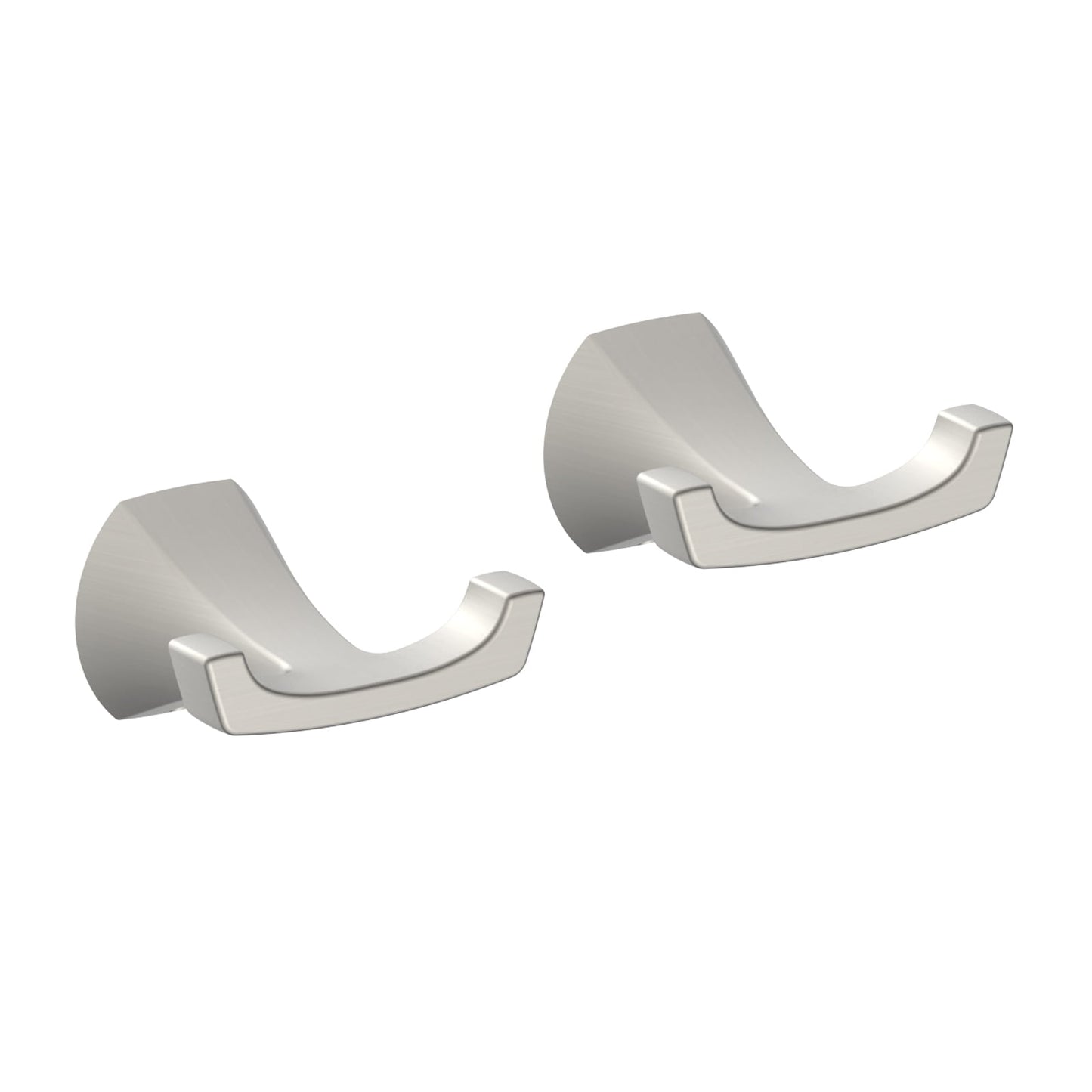 Better Homes & Gardens Simple Flare Style Wall Mount Robe Hook 2pk Satin Nickel