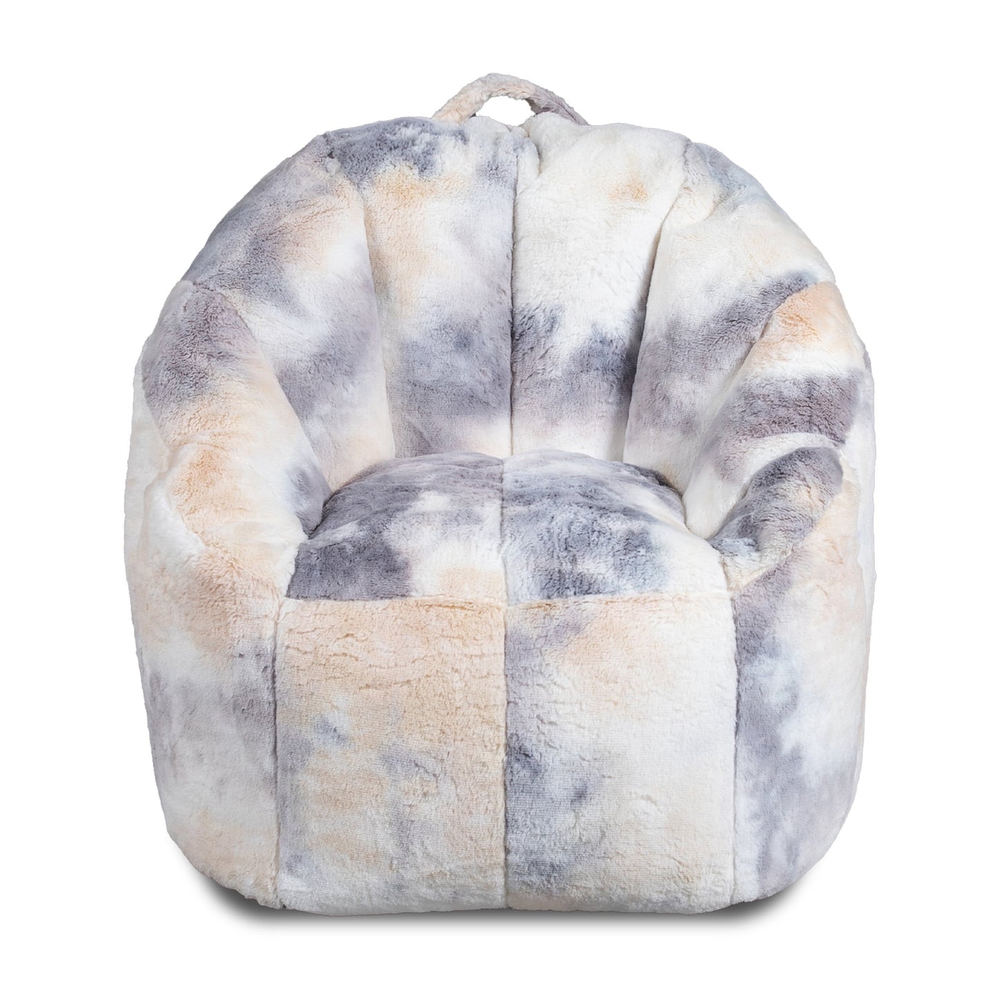 Big Joe Joey Bean Bag Chair for Kids/Teens, 2.5 ft Plushie Lounge Chair, Soft & Lightweight, Beige Tie Dye