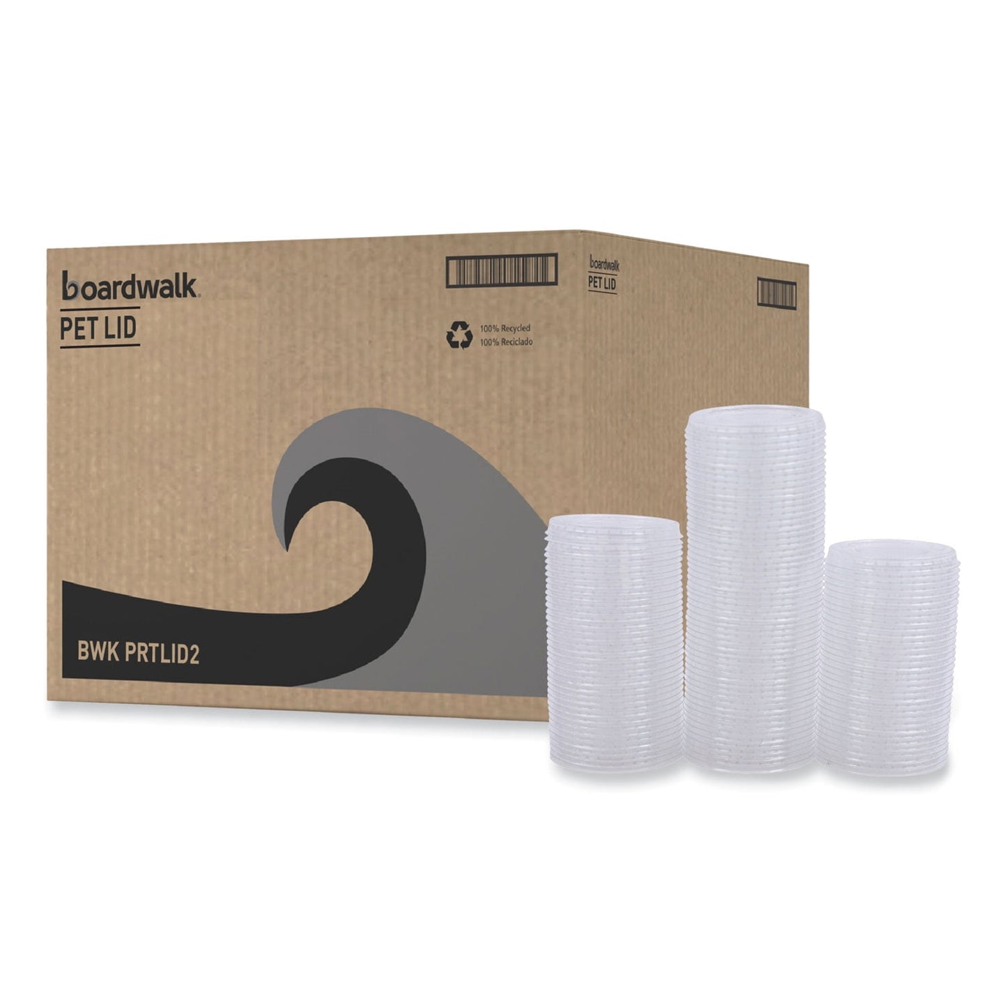 Boardwalk® SOUFFLE/PORTION CUP LIDS, FITS 2 OZ PORTION CUPS, CLEAR, 2500/CARTON