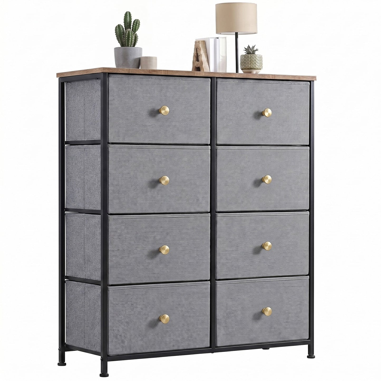 CONCETTA 8-Drawer Fabric Dresser Storage Chest for Bedroom, Closet, Entryway, Storage Furniture for Adults, Blue