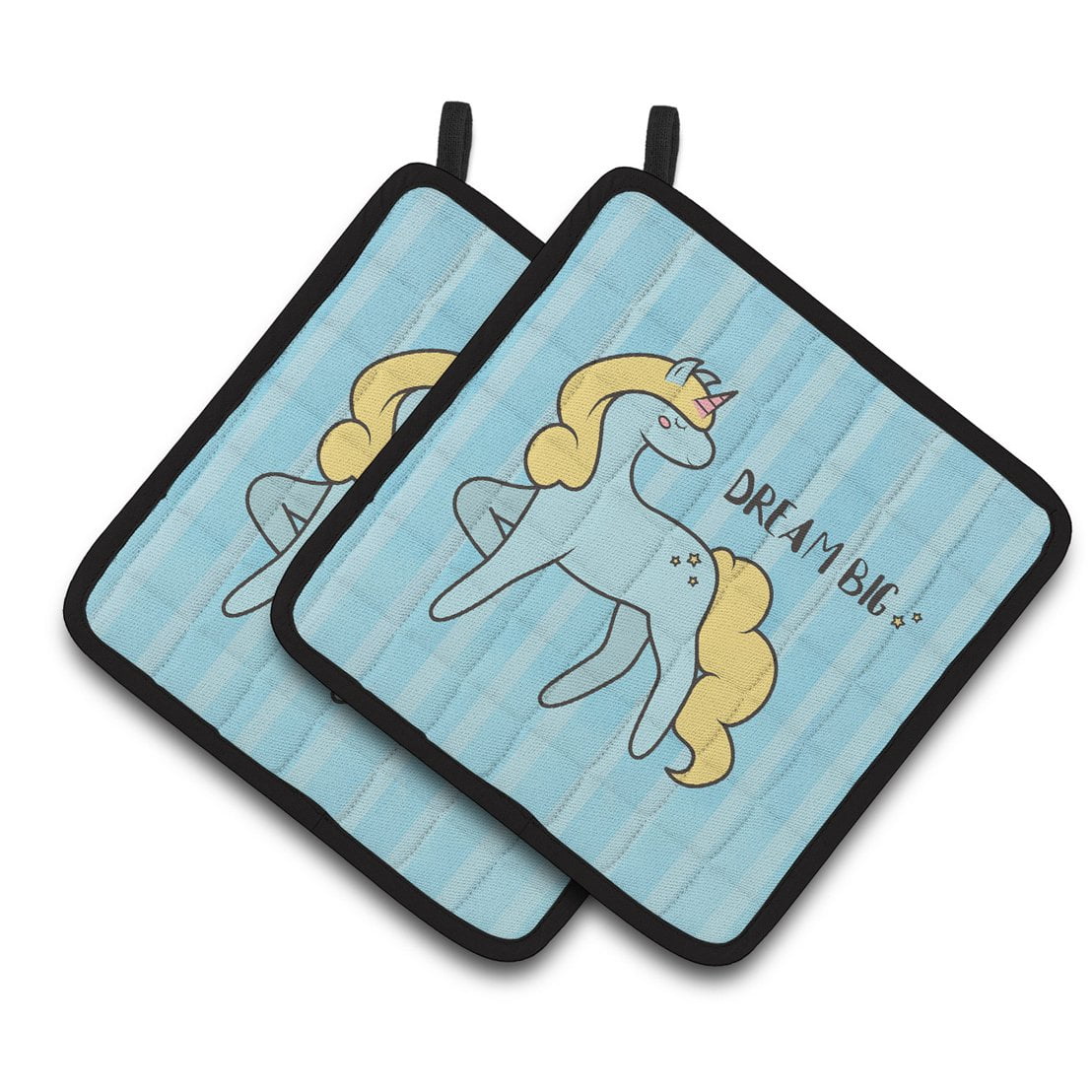 Caroline's Treasures Nursery Dream Big Unicorn Pair of Pot Holders