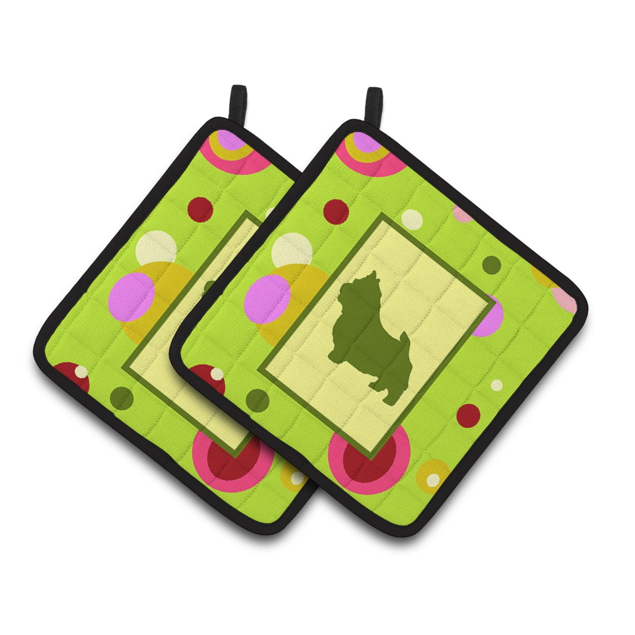 Carolines Treasures CK1048PTHD Norwich Terrier Pair of Pot Holders , 7.5HX7.5W, multicolor