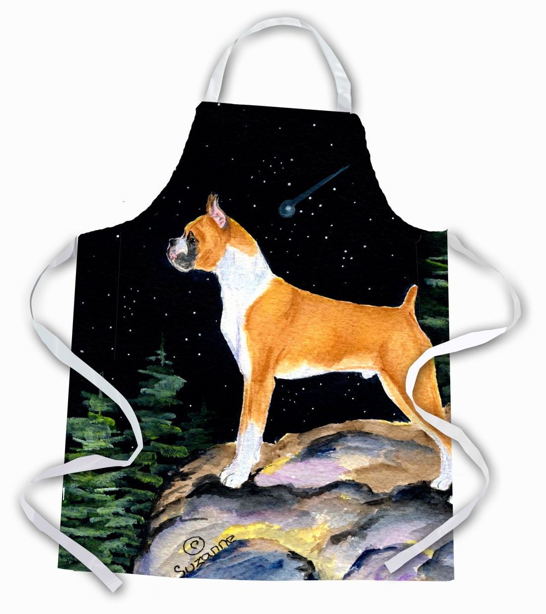 Carolines Treasures SS8496APRON Starry Night Boxer Apron Large multicolor