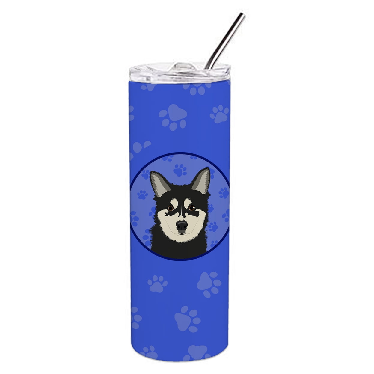Shiba Inu Husky Mix Stainless Steel 20 oz Skinny Tumbler 3 in x 8.25 in