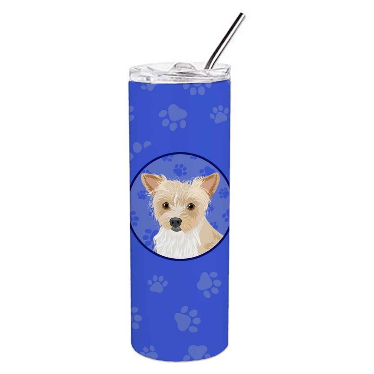 Yorkie Parti Stainless Steel 20 oz Skinny Tumbler 3 in x 8.25 in