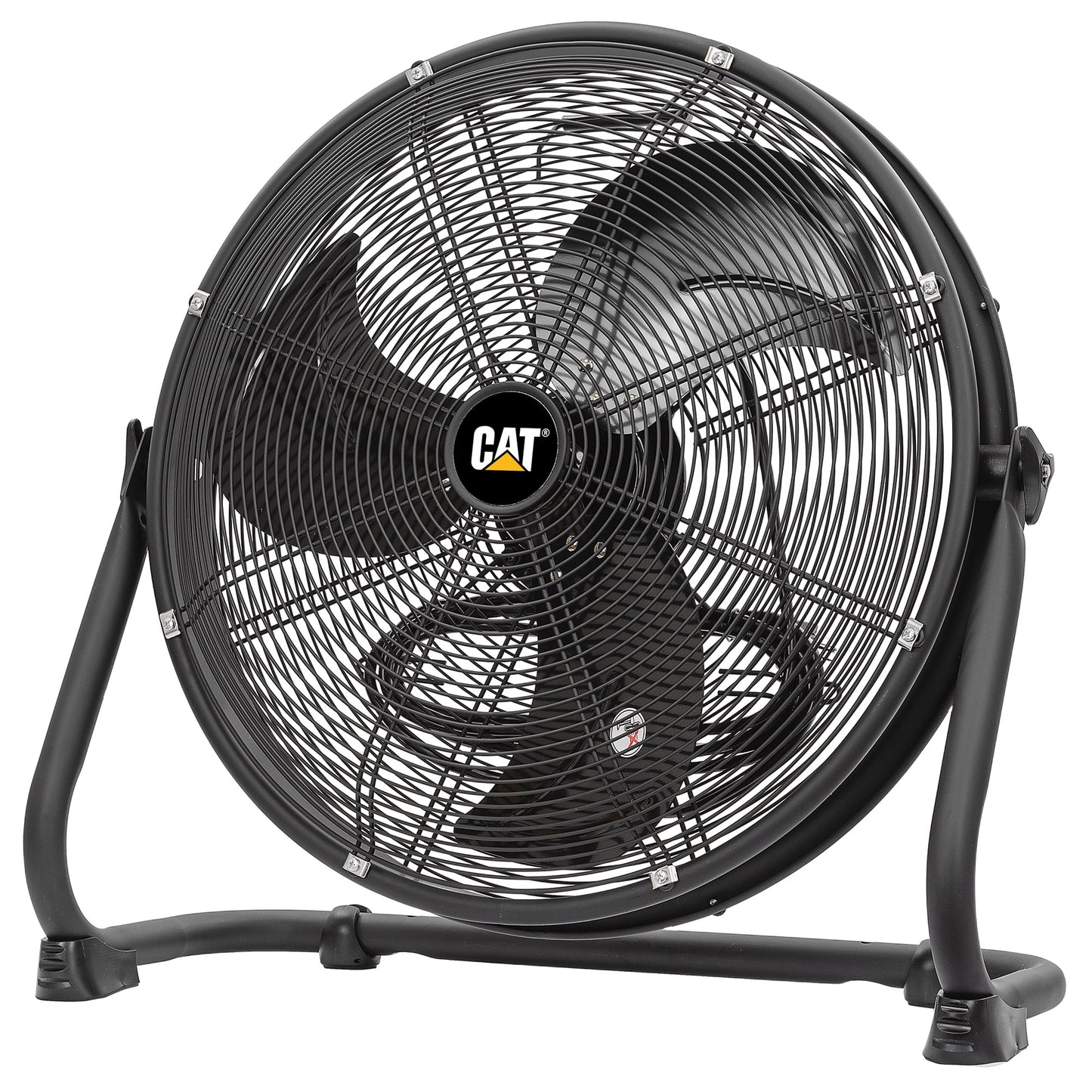 Caterpillar® Fan 20" High-Velocity 4-Speed Shroud Metal Floor Fan, 5200 CFM, Black