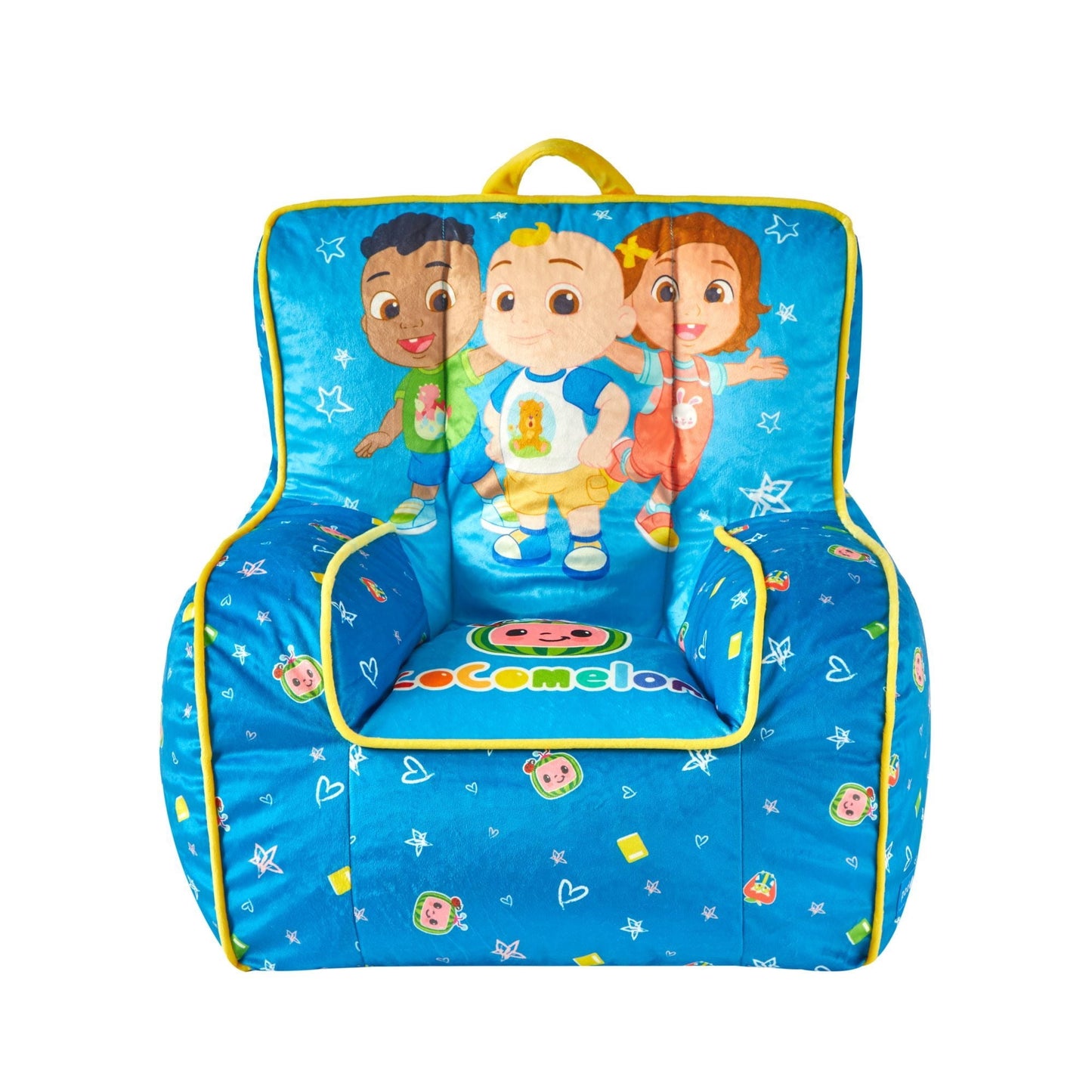 Cocomelon Square Beanbag Chair Blue, 18" inches for Toddler