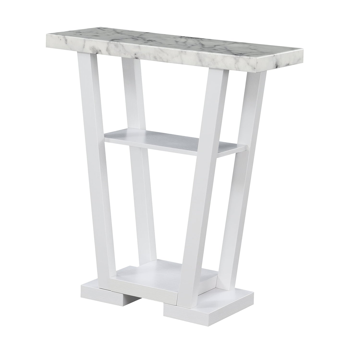 Convenience Concepts Newport V Console, White