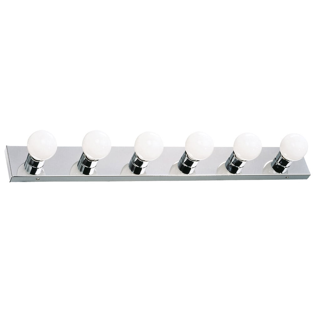 Design House Tira de Luz de Tocador Contemporánea Regulable de 6 Luces, Cromo Pulido