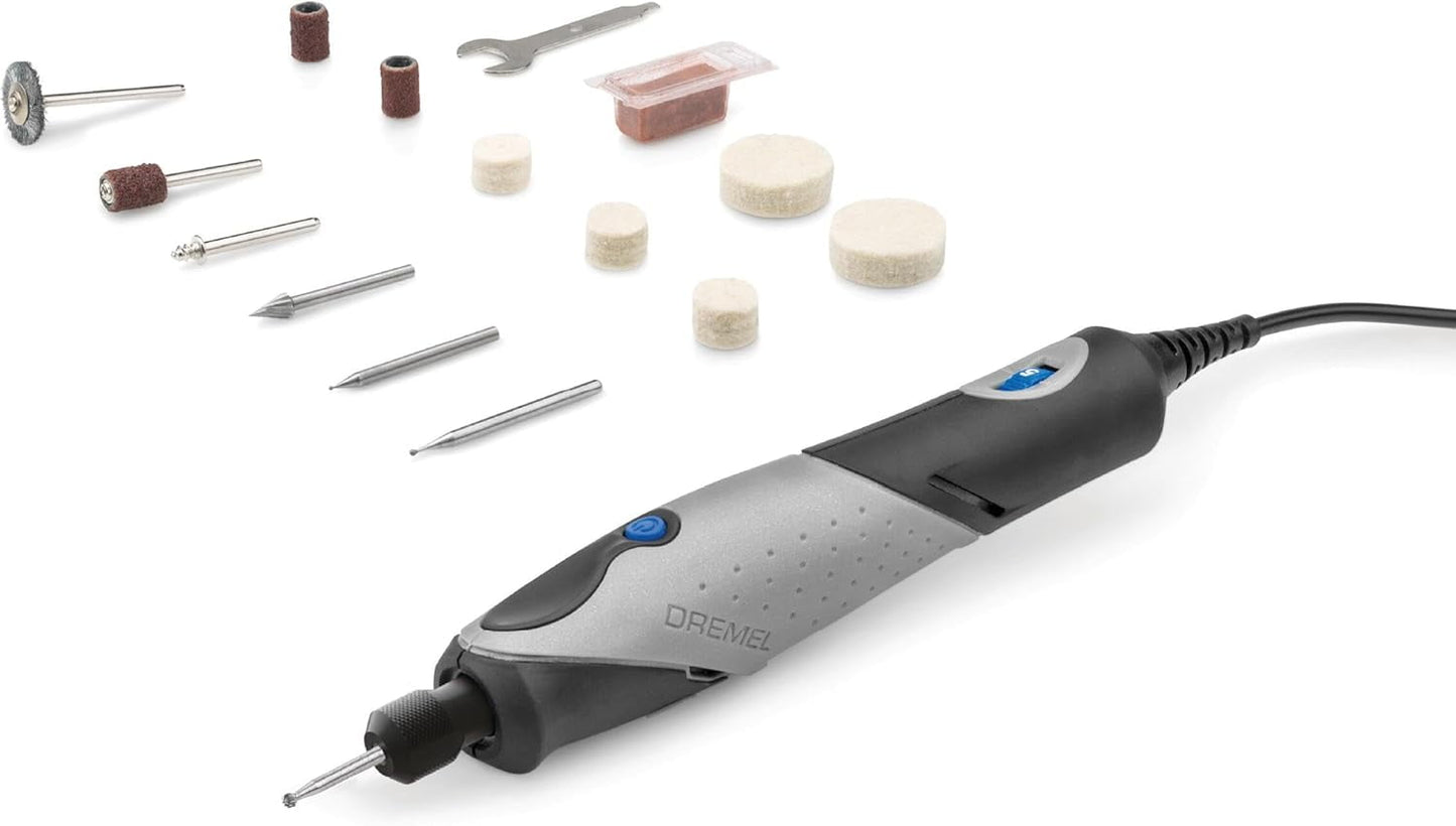 Dremel 2050-11 Stylo+ Corded Variable Speed Rotary Tool & 11 Accessories, Ergonomic Design, .5A/120V