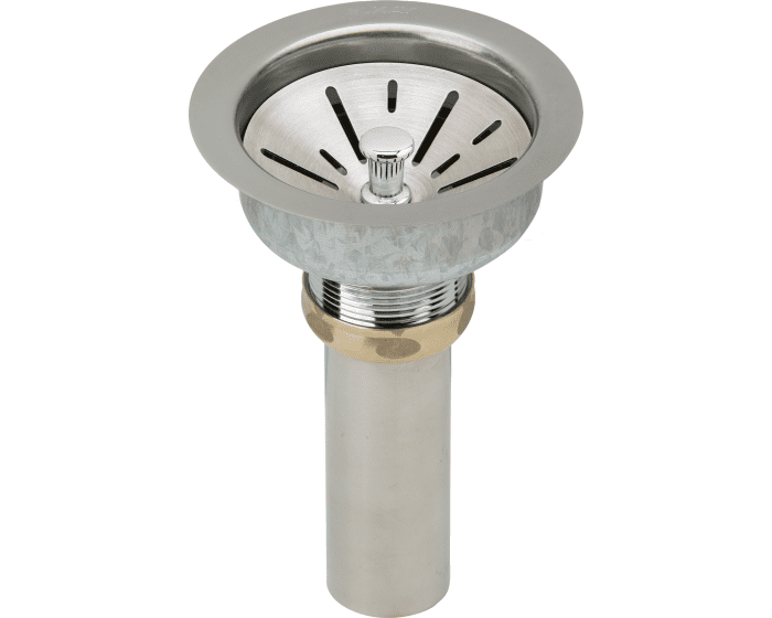 Elkay LK99FCS Deluxe Drain Kit with Satin Finish 3-1/2 Type 304 Stainless Steel Body for Fireclay Sinks
