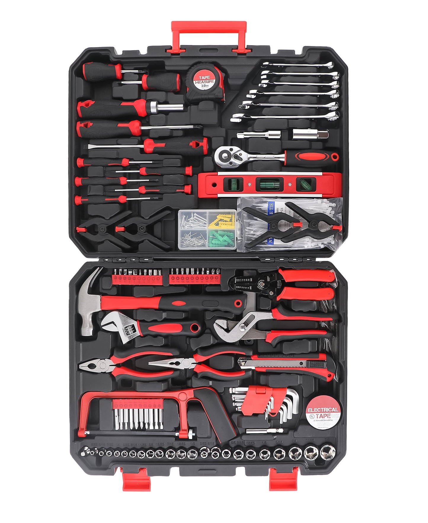 Fenbeli 328 Piece Home Tool Kit, Household Hand Tool Set with Portable Carrying Case, General Home/Auto Repair Tool Set for Men Women