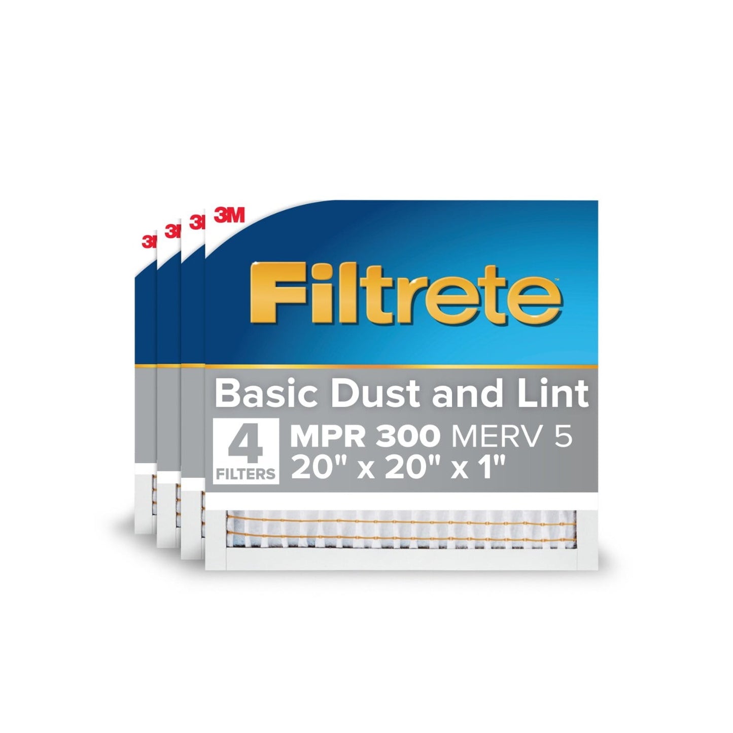Filtrete 20x20x1 Air Filter, MPR 300 MERV 5, Dust Reduction, 1 Filter