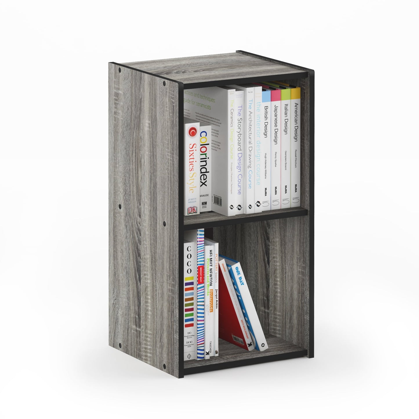 Furinno Pelli Cubic Storage Cabinet in 2x1 in Espresso