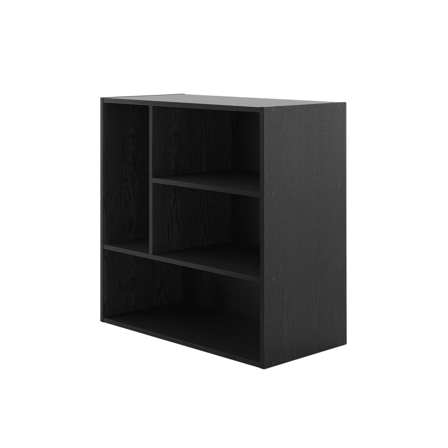 Furniture of America Brooks Stackable 4-Vertical Wood Black Bookcase