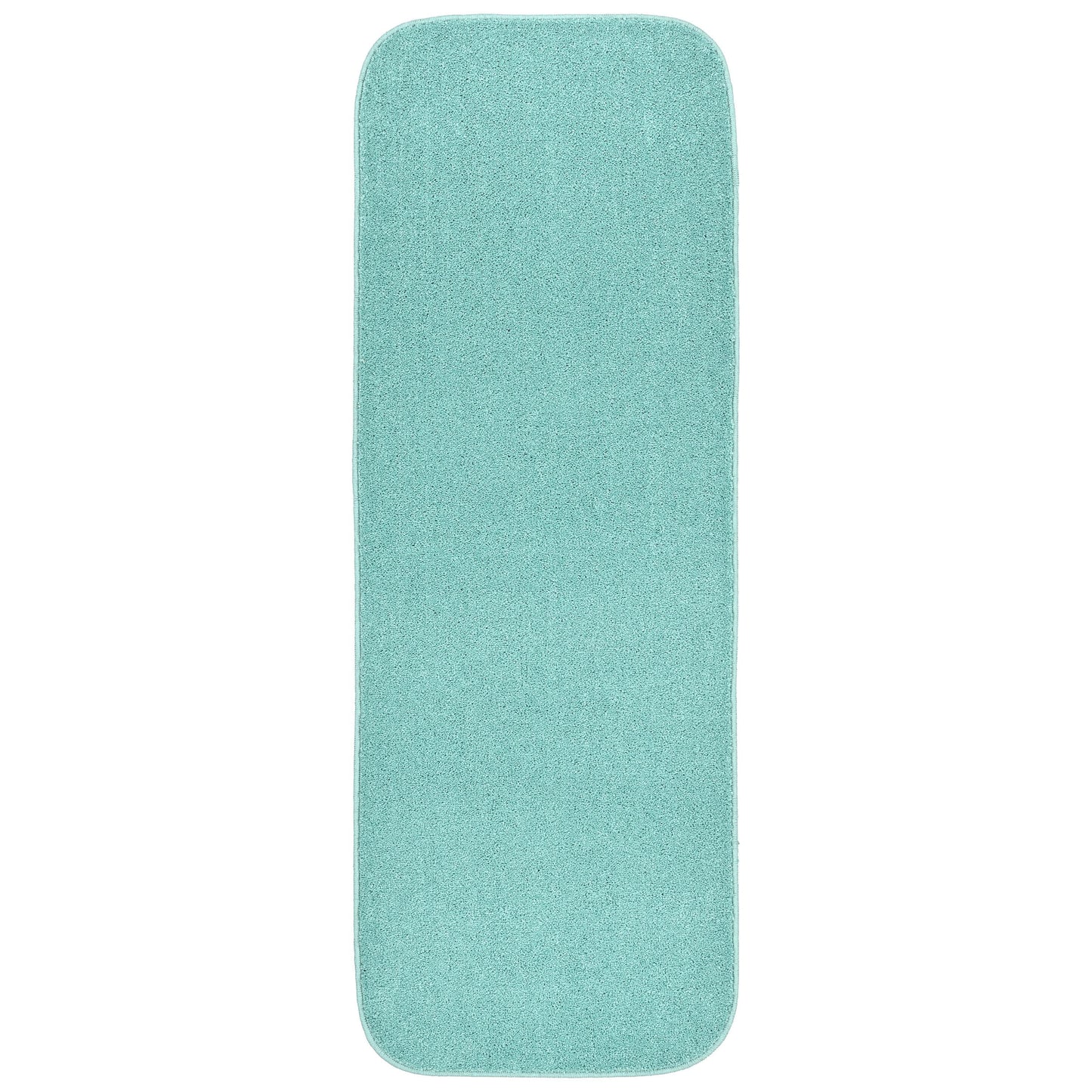 Garland Rug Gramercy Washable Polypropylene Navy Bathroom Runner, 22†x 60â€