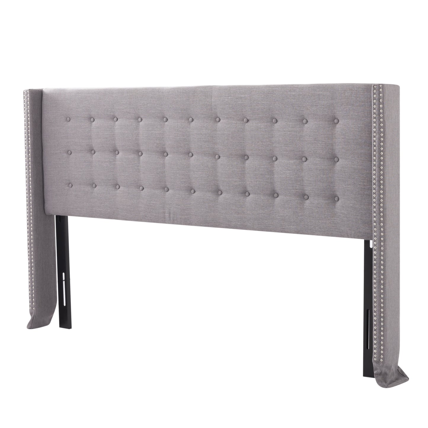 Gewnee Upholstered Headboard for Queen Bed.Linen Soft Panel with Button Decorations and Adjustable Headboard.