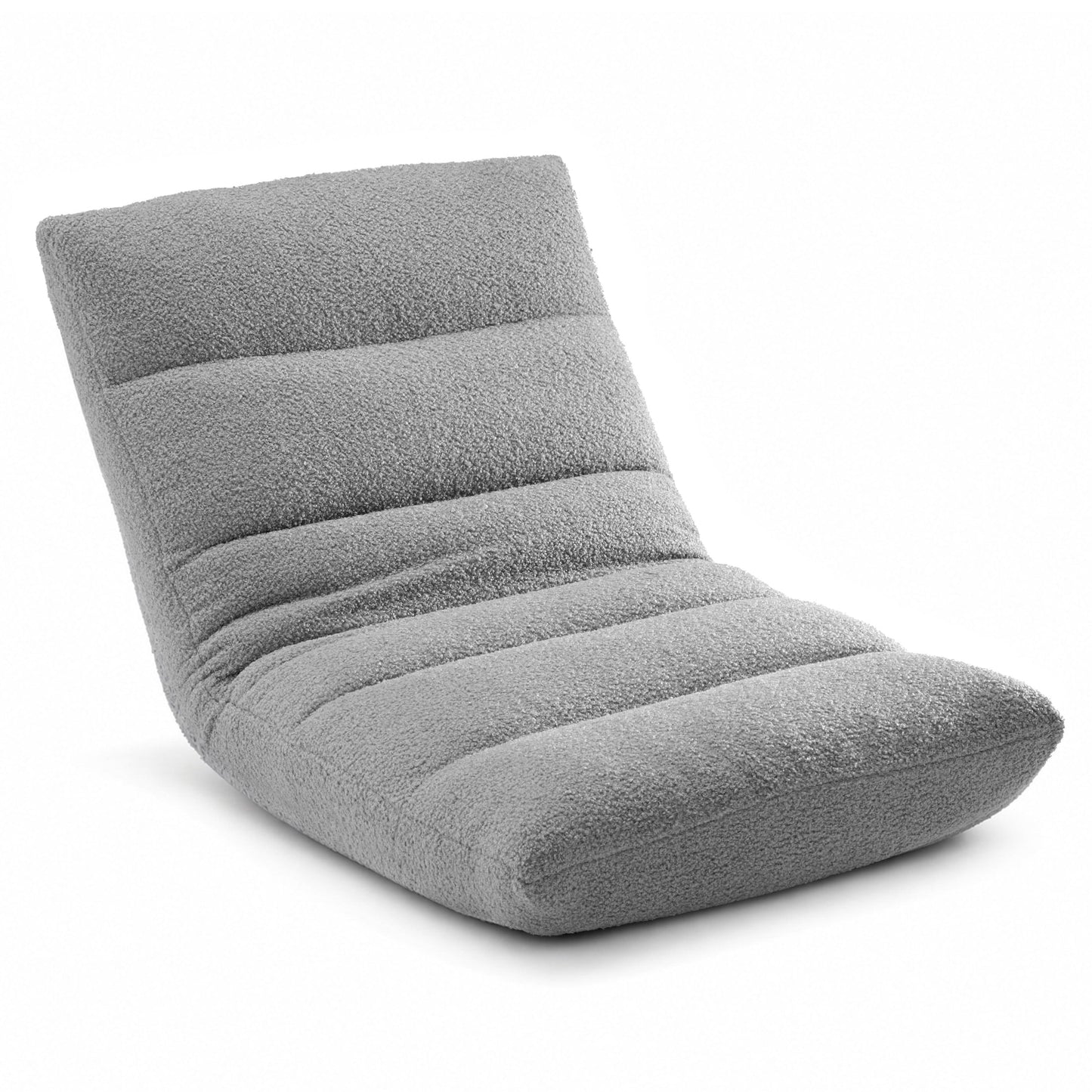 Gianna Folding Floor Gaming Chair with Back Support, 14 Adjustable Positions, Gray