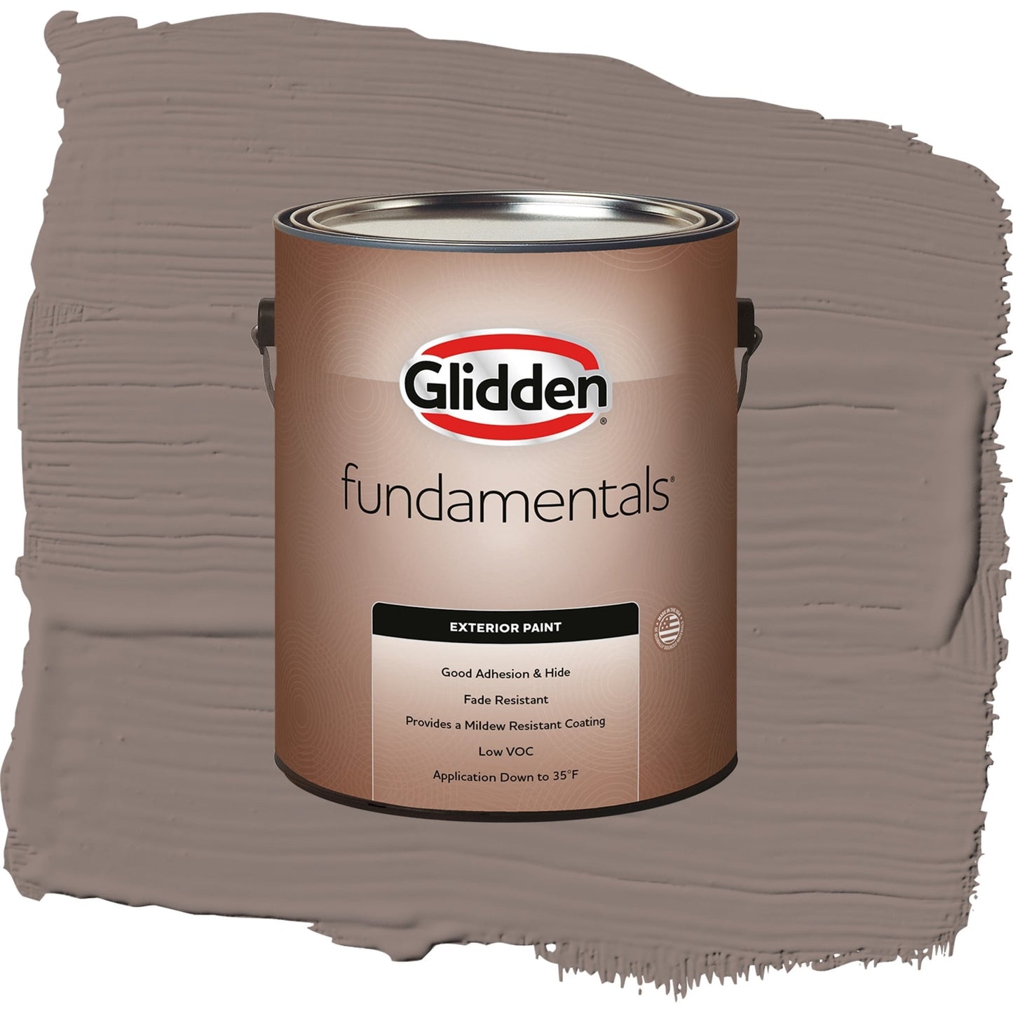 Glidden Fundamentals Cinnamon Toast / Brown, Satin Exterior Paint, 1 Gallon