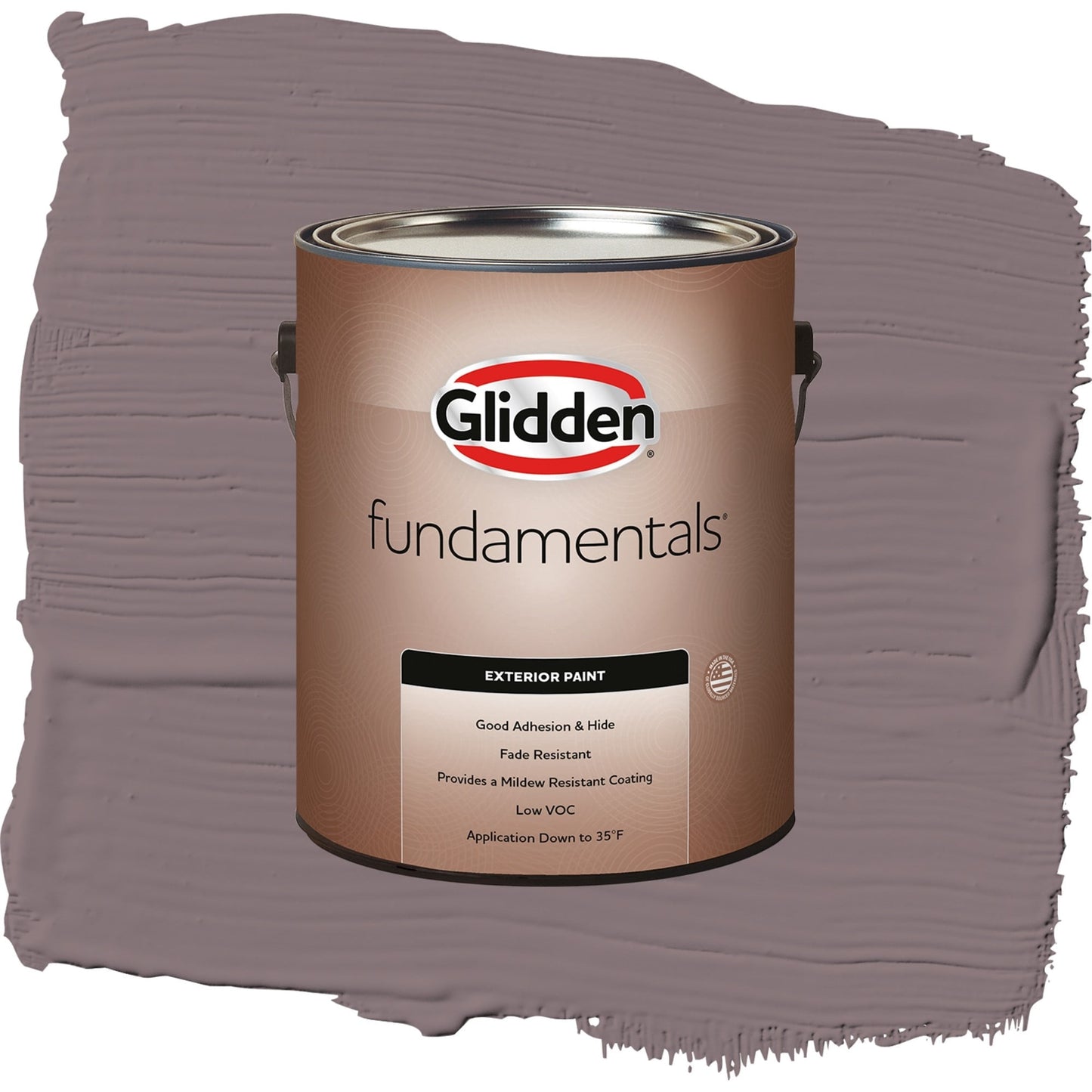 Glidden Fundamentals Choo Choo / Purple, Satin Exterior Paint, 1 Gallon