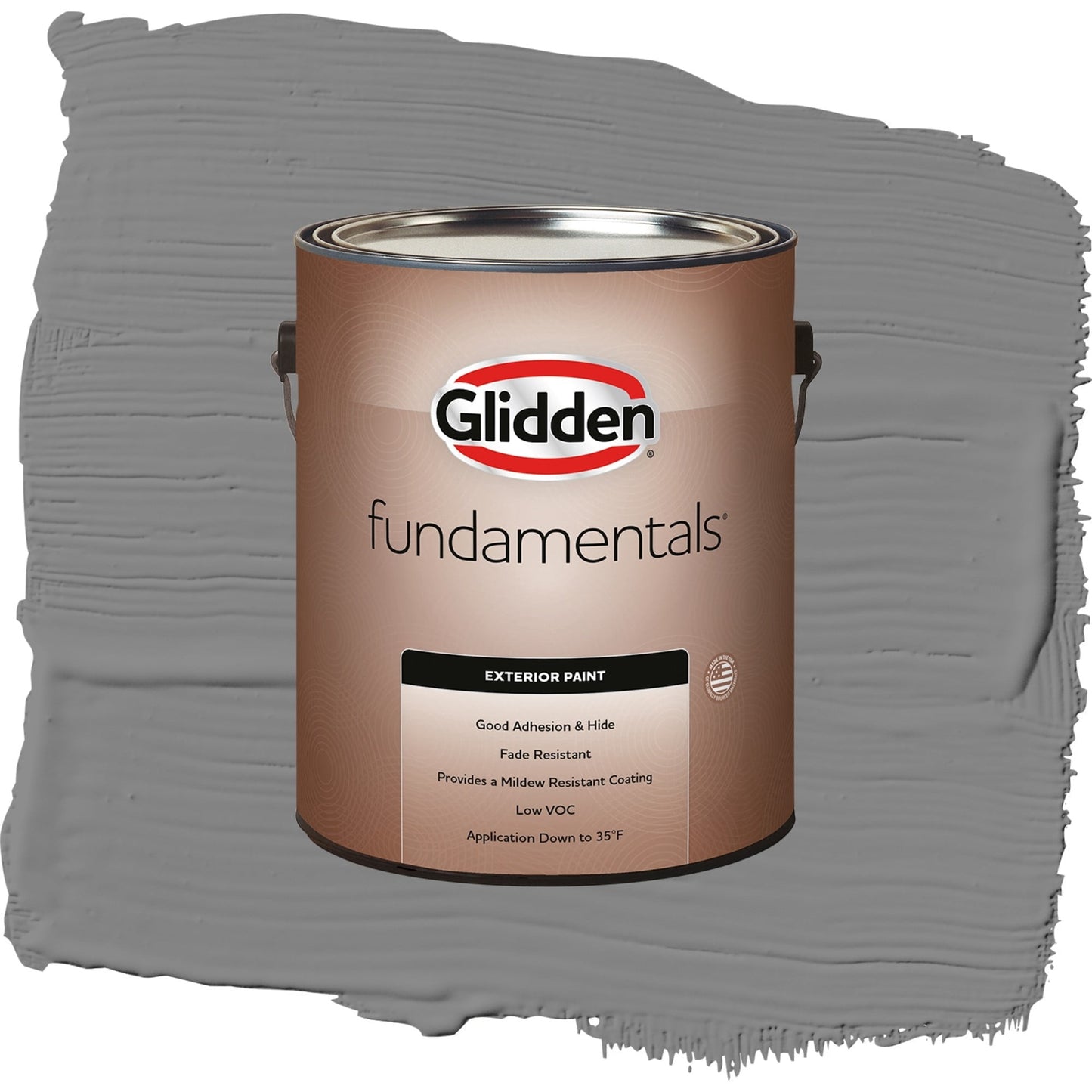 Glidden Fundamentals Dover Gray / Grey, Flat Exterior Paint, 1 Gallon