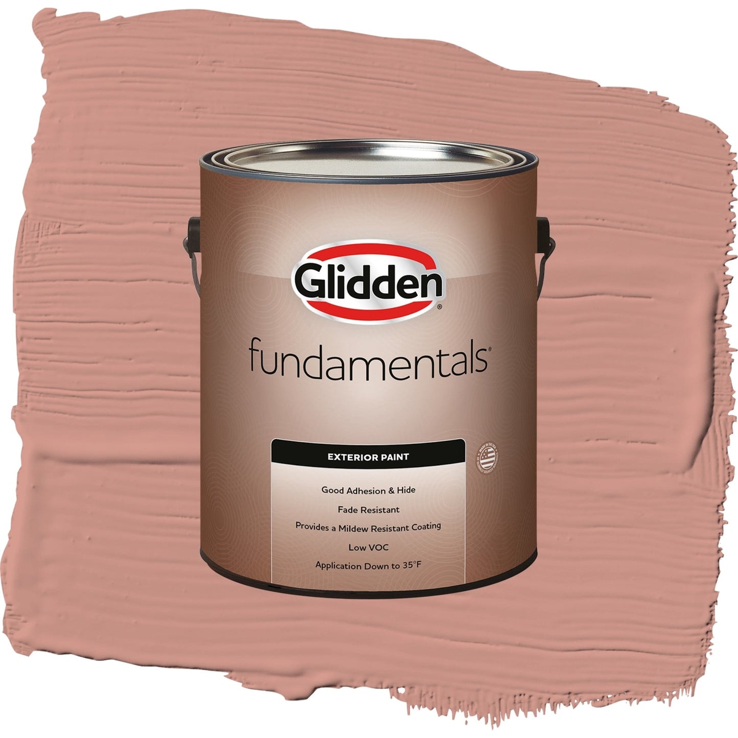 Glidden Fundamentals Long Weekend / Orange, Flat Exterior Paint, 1 Gallon