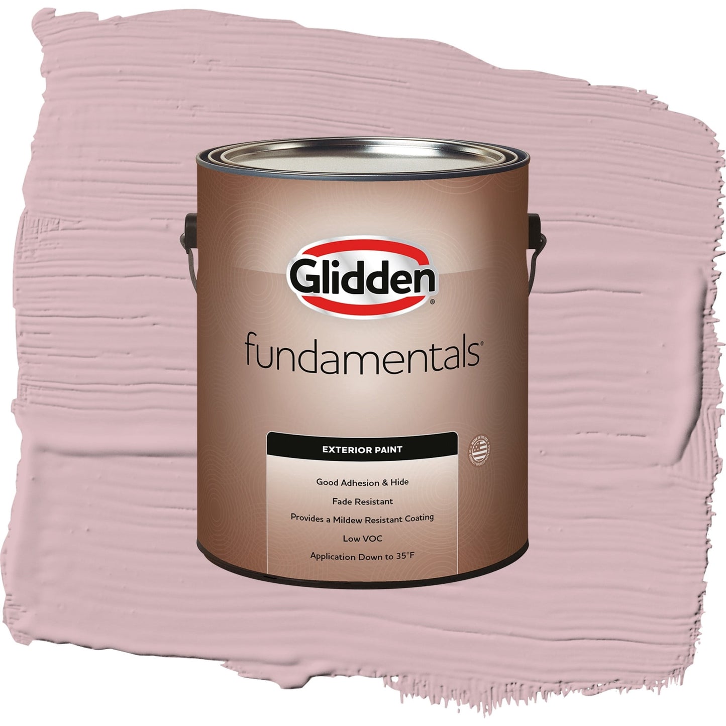 Glidden Fundamentals Rose Stain / Pink, Semi-Gloss Exterior Paint, 1 Gallon