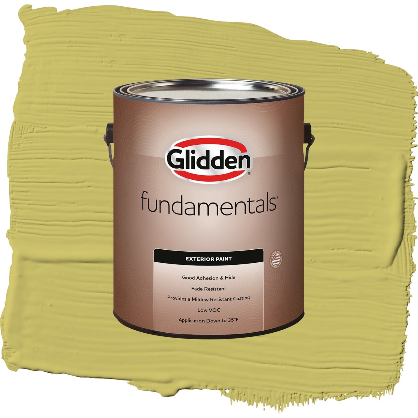 Glidden Fundamentals Secret Safari / Green, Semi-Gloss Exterior Paint, 1 Gallon