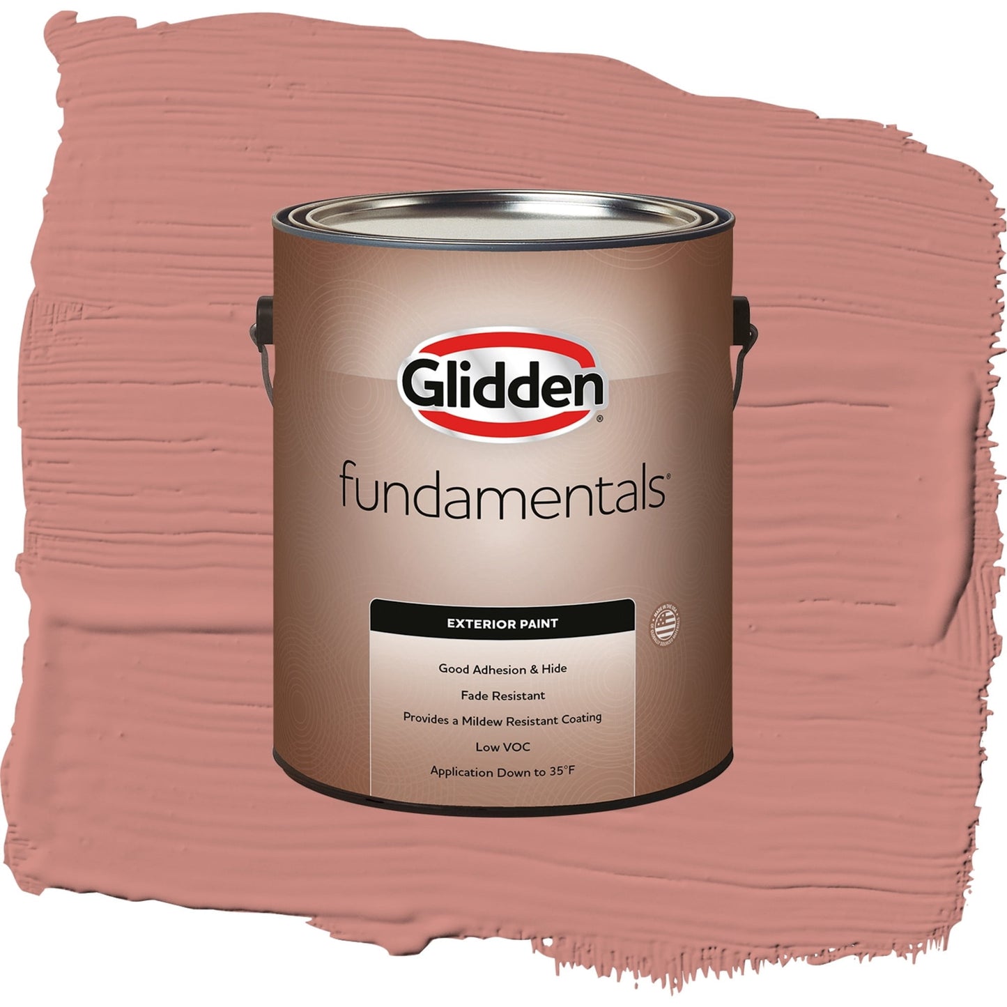 Glidden Fundamentals Sunstone / Orange, Satin Exterior Paint, 1 Gallon