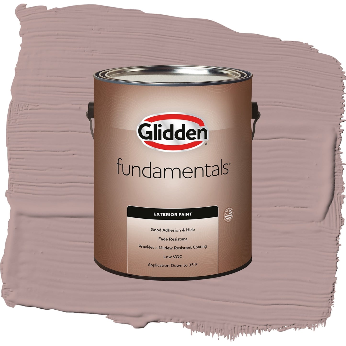Glidden Fundamentals Tawny Mushroom / Pink, Satin Exterior Paint, 1 Gallon