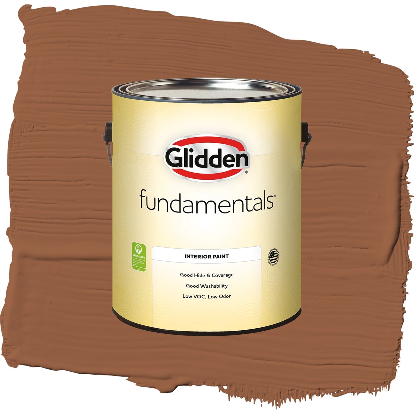 Glidden Fundamentals Cinnamon Spice / Orange, Semi-Gloss Interior Paint, 1 Gallon