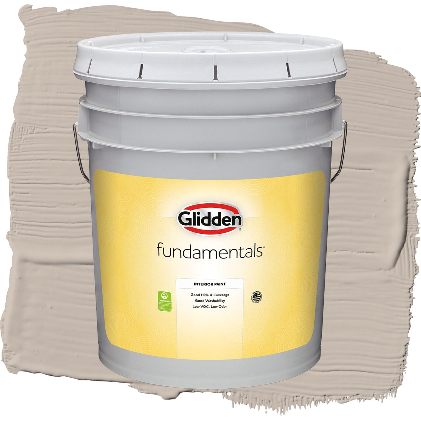 Glidden Fundamentals Legendary / Beige, Flat Interior Paint, 5 Gallon