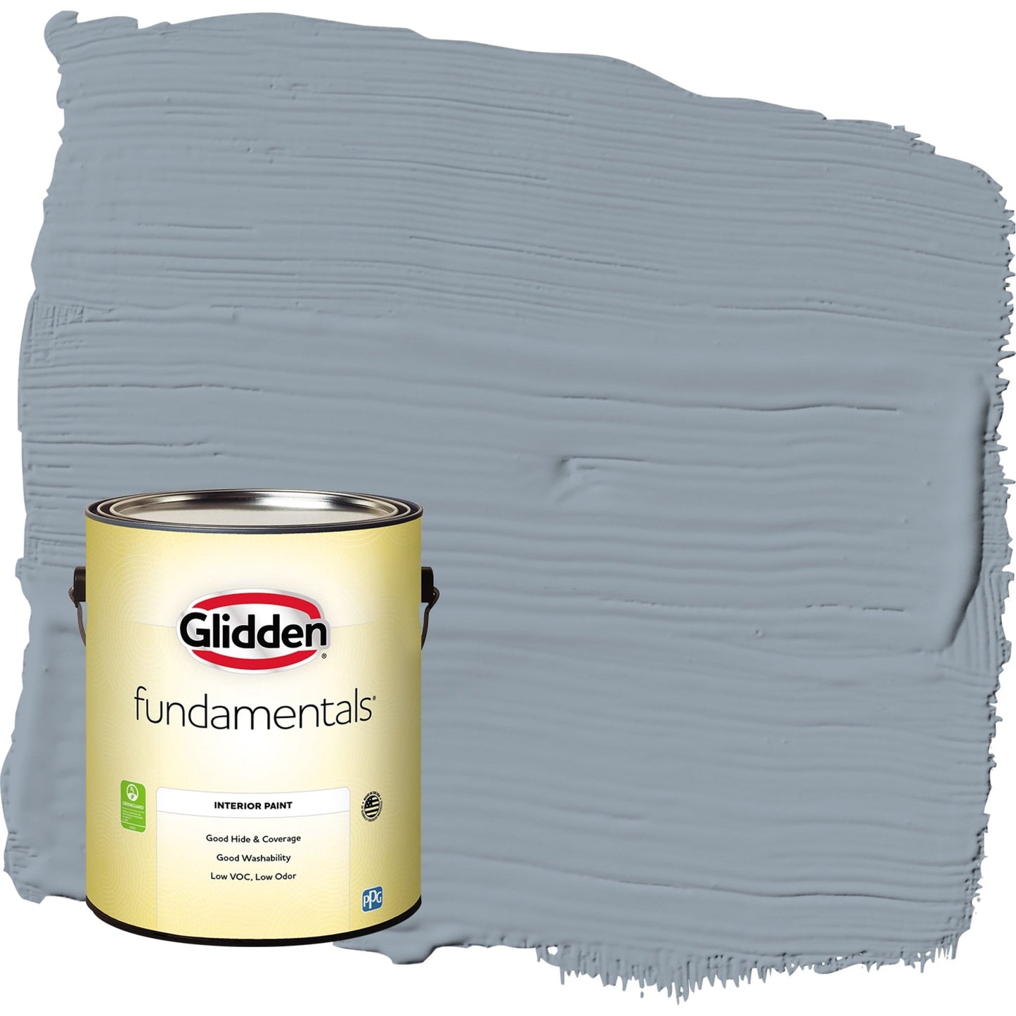 Glidden Fundamentals Grab-N-Go Quicksilver / Pintura Interior Semibrillante Azul, 1 Galón
