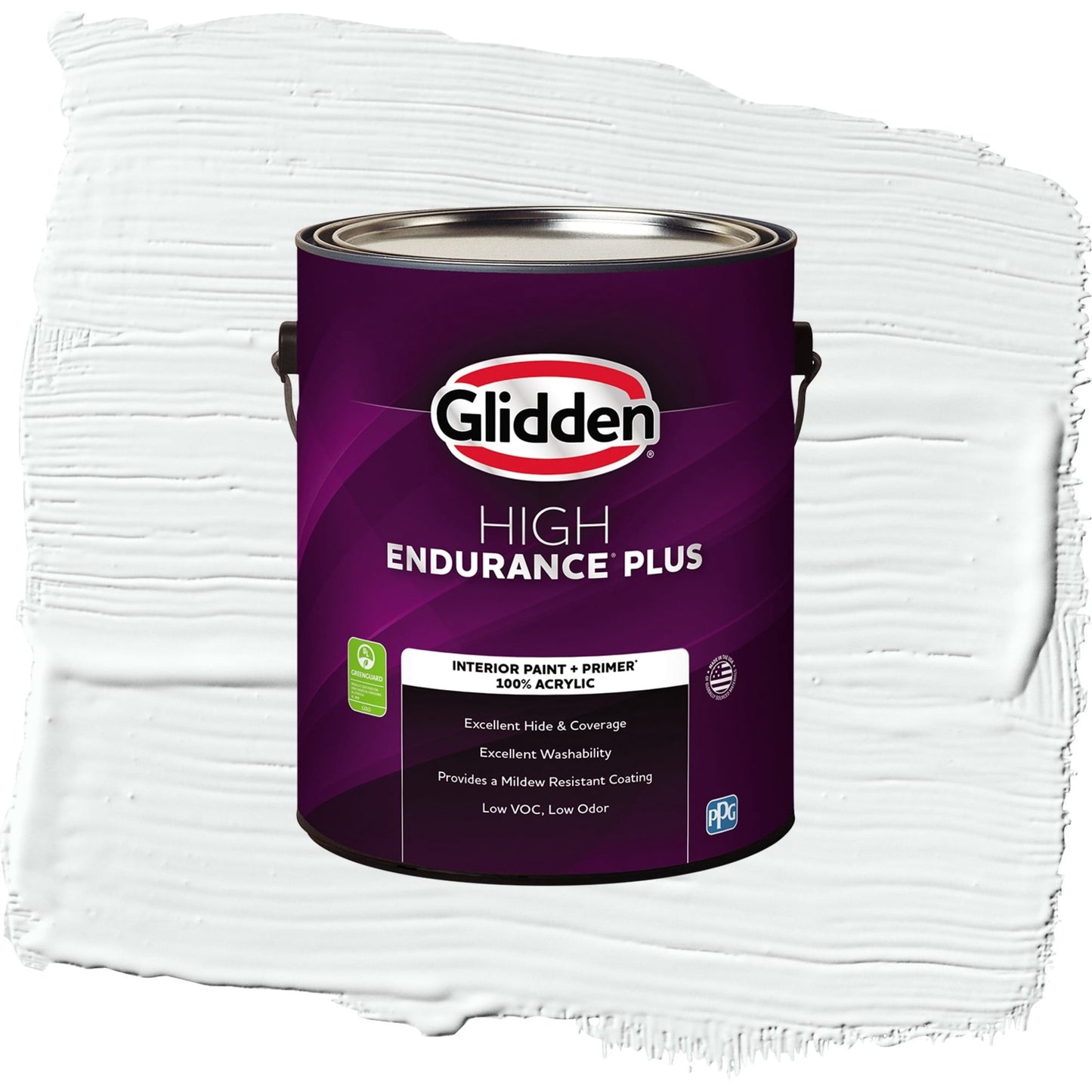 Glidden HEP Moonlit Snow / Gray, Semi-Gloss Interior Paint with Primer, 1 Gallon