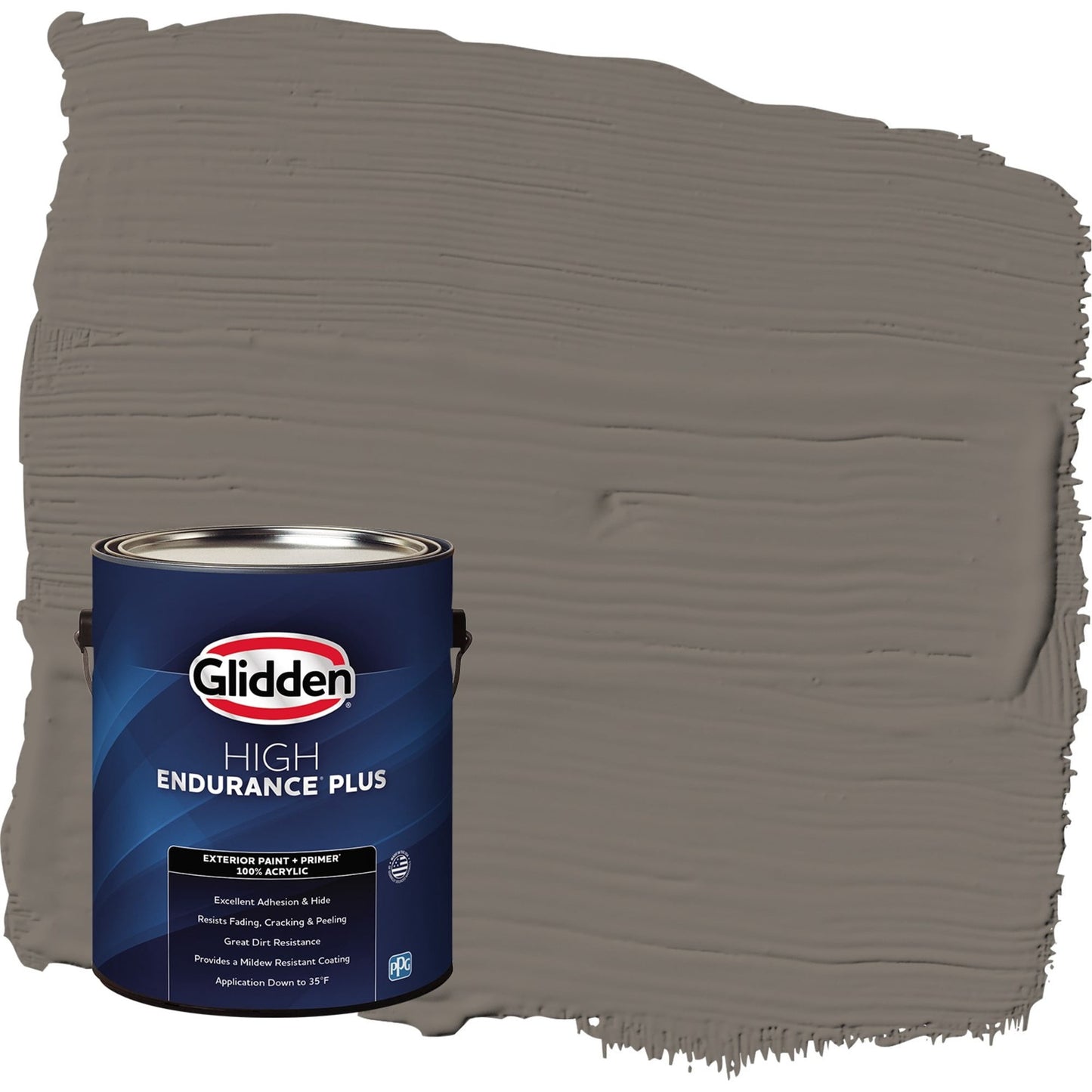 Glidden HEP Deconstruction / Gray Semi-Gloss Exterior Paint with Primer, 1 Gallon